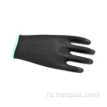 Hespax бесшовные вязаные PU Gloves Электронный сад сборки